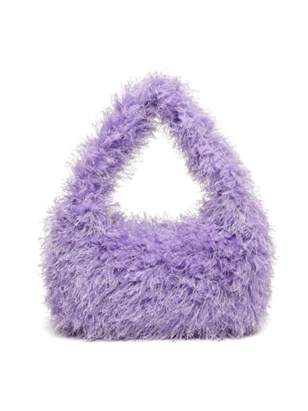 Faux Fur Fluffy Hobo Shoulder Bag Y2K Plush Purse for Women